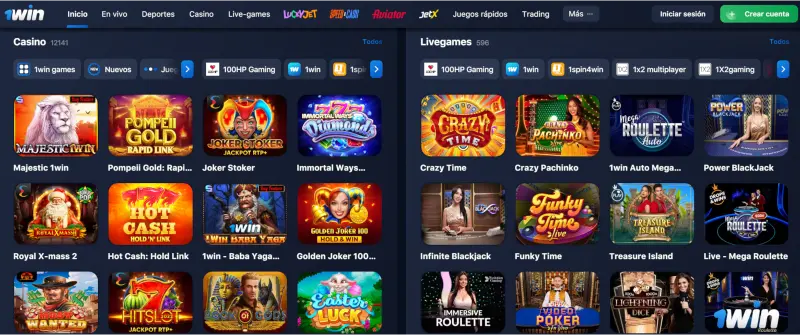Depósitos y retiros en el 1Win Casino Depositos 1Win Casino